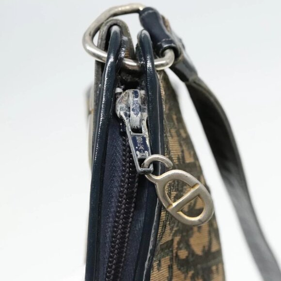 Christian Dior Trotter Canvas Shoulder Bag Navy Auth ep5987 - Picture 11 of 16